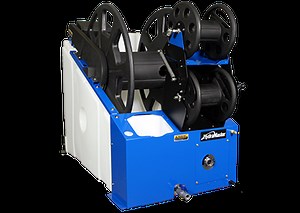 HydraCradle 125 Gal Freshwater Tank - 1 Solution Hose Reel LIVE, 1 Garden Hose Reel NON-LIVE - HydraMaster