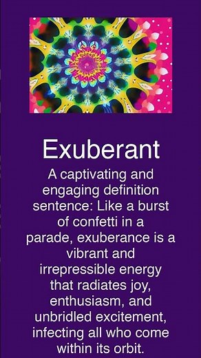 What Does Exuberant Mean English Word Meaning with Examples