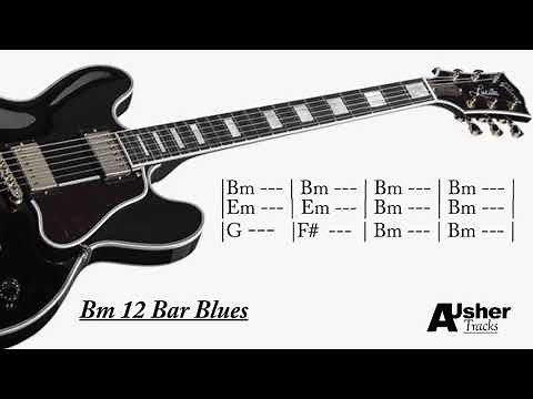 BB Blues B minor 12 Bar | Guitar Jam Track | 1HOUR EDITION