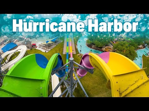 Six Flags Hurricane Harbor Rockford IL | Water Slides POV 2024