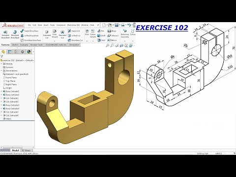 SolidWorks Tutorial for Beginners exercise 102
