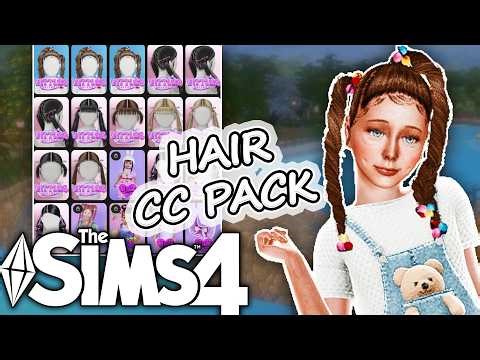 sims 4 ALPHA hair cc folder kids infant toddler child ALL-IN-ONE CC PACK The Sims 4