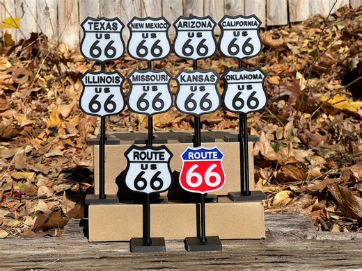 Route 66 Signs - Miniature Versions of the US Route 66 Road Sign & State Signs, Mother Road, Roadside America, Historic, Vintage, Highways - Etsy