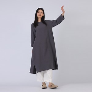 Oversize Cotton Linen Tunic Dress for Women Breathable Thick and Soft Linen Dress Cotton Loose Casual Top Fall Dress With Long Sleeves F559 - Etsy