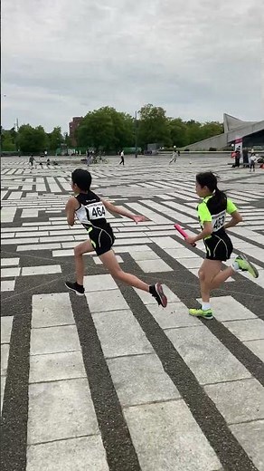 ㉘小学生女子リレーバトンパス練習３ 第2回東京陸協小学生競技会20230604