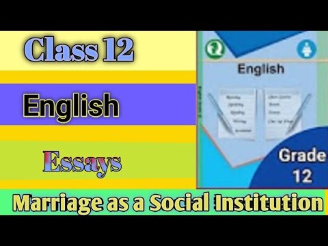 Class 12 English || Essay || Marriage as a Social Institution || Exercise || Learn Nepal