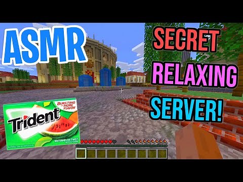 ASMR Minecraft 😴 Whisperland Server Tour Relaxing Gum Chewing 🎧🎮 Keyboard Sounds + Whispering 💤