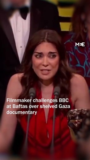 Filmmaker challenges BBC at Baftas over shelved Gaza documentary
