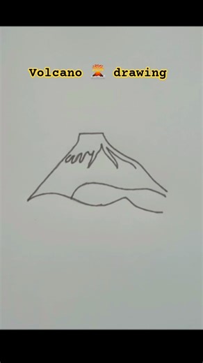 Mount Fuji / Volcano 🌋 drawing tutorial