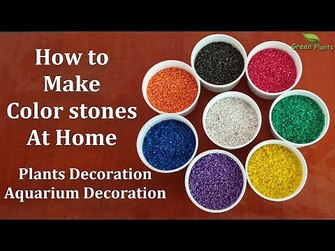How to Make Waterproof Color Stones for Plants & Garden Decoration//GREEN PLANTS