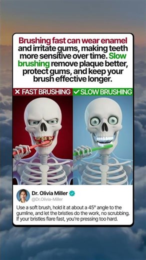 Brushing Teeth Fast VS Brushing Teeth Slow | What Happens Inside Your Body #health #facts #food