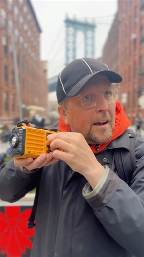 2.4K views · 36 reactions | She’s back! ✨Our Construction Cone Tree makes her final appearance in the Dumbo Archway Plaza this year, and artists Casey Opstad and Ryan Karels have added a holiday twist… Step up to the tree and listen: it’s the Dumbo Holiday Channel!  Festive tunes and delightful ads for all our small businesses await. In the neighborhood? You can tune in directly to 90.5 FM  #dumbobrooklyn #dumboholidayradio #dumboholidays | DUMBO, Brooklyn | Facebook