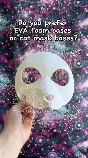 EVA Foam Bases or Cat Mask Bases? ❄️🐾 #therian #frostyfurs #furry #theriangear #therianmask #mask