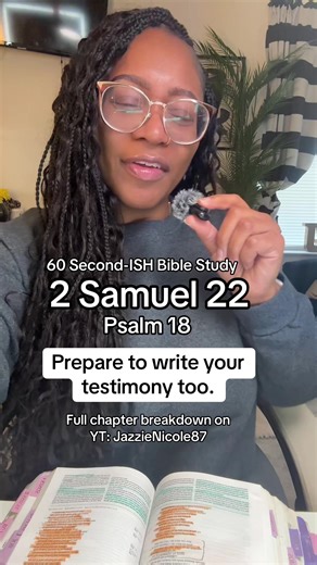 Join me for a 60-secondish Bible study as we walk through the book of ✨2 SAMUEL✨ — chapter by chapter! 📖 This book is packed with rulership, responsibility, repentance, and redemption. We’ll see David rise as king, face the weight of his choices, and experience God’s mercy in real time. 👑🔥 From the throne room to the battlefield — and even the consequences of sin — 2 Samuel shows us what it looks like to walk with God in both victory and vulnerability. ❤️ If you’ve ever dealt with failure, le