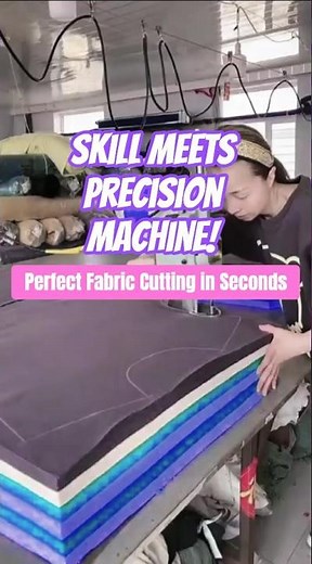 Satisfying Fabric Cutting Process – Fast, Precise & Manual Skill Combo!