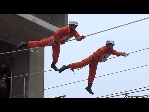 【静岡県消防救助技術大会】ロープブリッジ渡過 第8組【全国出場選手】