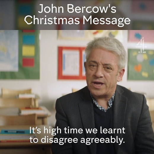 805K views · 9.2K reactions | ORDER!! ORDERRR!!! Former Speaker of the House John Bercow would very much like your attention for an alternative festive address. | Channel 4 | Facebook