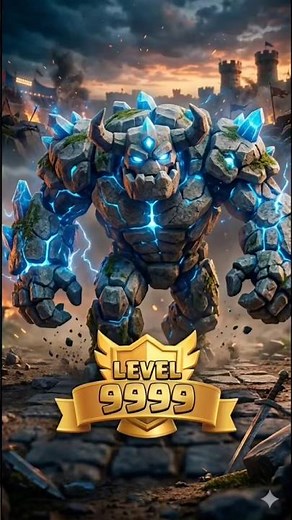 LEVEL 9999 GOLEM! 😱 Can anything stop this beast? Watch him destroy EVERYTHING! 🏰💥#clashroyale