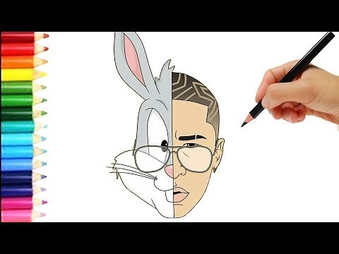 Como Dibujar a Bad Bunny 😱 😱 😱 Bad Bunny speed Paint