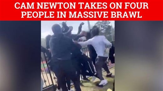 Cam Newton fights four people at once in massive brawl at his own football event