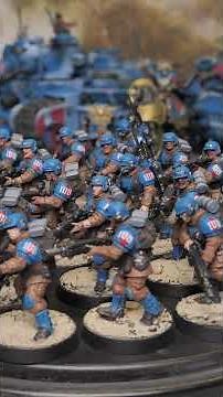 Stamping a Warhammer Army with Goblin Hobbies Stampin' Kits (The Blue Imperial Guard)