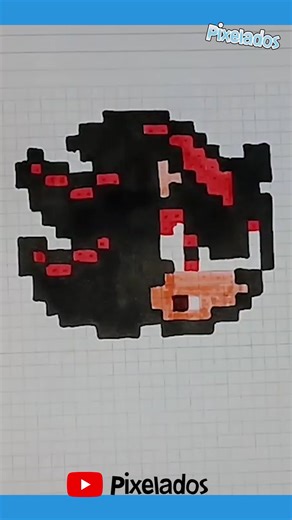 Hoy les dejo este dibujo de Shadow, en el canal está el paso a paso #shadow #sonic #sonic2 #pixelart #pixelartist #pixelarts #dibujo #dibujos