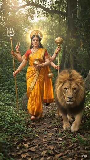 #‪@yhitohai‬ #2026#🦁 "Sher Ke Saath Maa Durga Ki Bhayankar Entry!"#short#viralvidio#