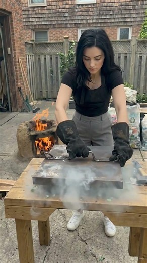 I melted plastic bottles for my garden... wait for the reveal! 😱💚