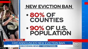 2.7K views · 57 reactions | NEW EVICTION BAN: The Biden administration is announcing a new limited ban on evictions that will last until October 3rd, just days after a federal moratorium expired, putting millions at risk of losing their homes. | CBS Evening News | Facebook