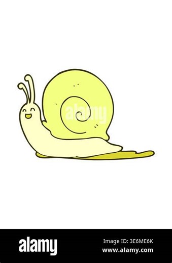 changing color animation of a cartoon snail Stock Video Footage - Alamy