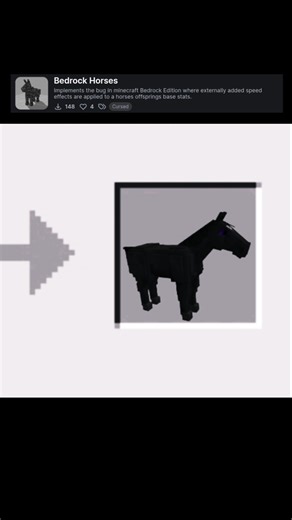 craft 193! ( Bedrock horse 💀) #minecraft