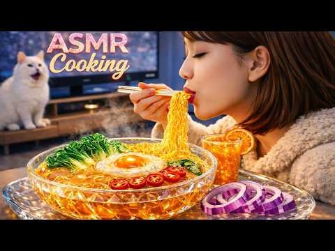 ASMR Relaxing Orange-Flavored Ramen Cooking Video | How to Make Unique Dishes at Home 2026 ✨