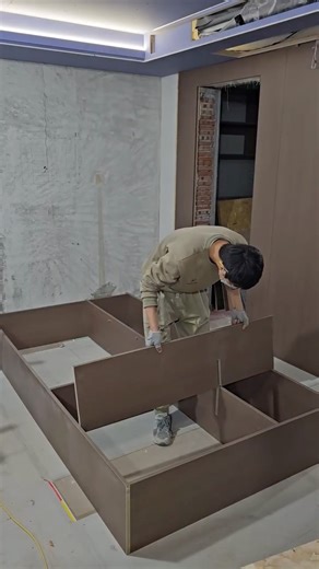 Installing Cabinet Dividers 🪵 | Clean & Precise Interior Work #Shorts #woodworking