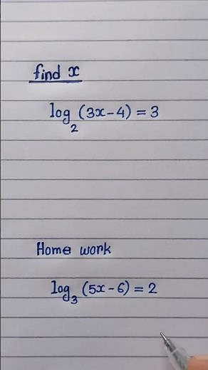 Logarithmic equation solving process #maths #mathstricks #education