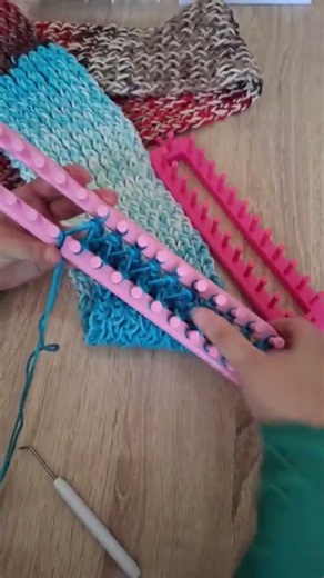 Knitting loom for beginners step by step #knitting #scarf #crochet