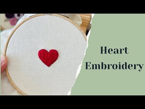 Heart embroidery |Hand embroidery for beginners | Embroidery by thebloomingthreads