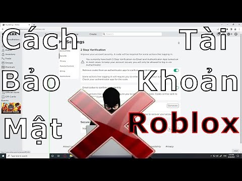 [ROBLOX] Cách Bảo Mật Tài Khoản Roblox