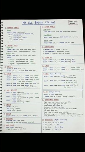mysql basic to advanced #excel #viral #shortfeed #shorts