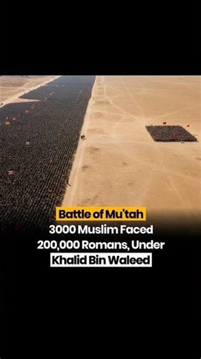 Khalid Bin Waleed's Bravery at Battle of Mu'tah ⚔️👑#islamichistory #khalidbinwalid