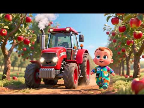 Boom Boom Baby Tractor 🚜 | Tractor Song for Kids | Farm Vehicles Learning Video