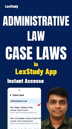How to Find Administrative Law Case Laws in LexStudy App | 30 Sec Guide