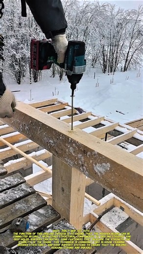 Deep Drilling Wooden Beams for Structural Framing | Construction Technique.