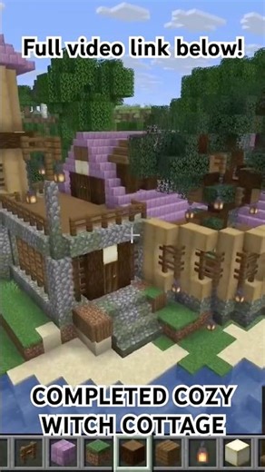 MINECRAFT CREATIVE | COMPLETED COZY WITCH COTTAGE #minecraft #gaming #gameplay #shorts