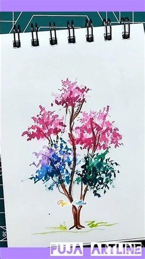 Simple Tree Drawing | Step by Step Tutorial #drawing #tree #artvideo #tutorial