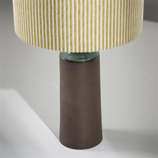 Hyllested Keramik Table Lamp Brown Green Minimalist Design Denmark, 1970s - Etsy