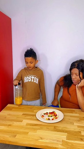 Color Changing Candy Experiment with Child and Adult