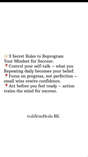 3 Secret Rules to Reprogram Your Mindset for Success: #secret #mindset #success #ytshorts