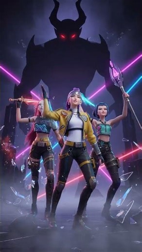 3 Girls vs Demon Singing Battle in the Dark (Cinematic K-Pop Style)