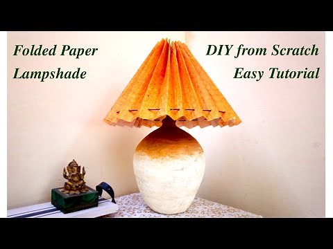 Folded Paper Lampshade Easy DIY Tutorial