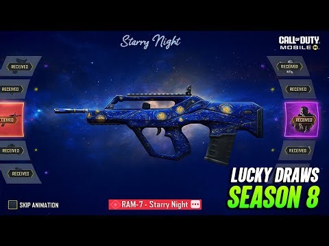 NEW Season 8 Lucky Draws in CoD Mobile 🔥 Mythic RAM-7 + All Legendary Guns Leaked!